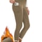 High Waisted Thermal Leggings with Pockets, Fleece Lined Tummy Control, Thick Warm Winter Tights for Women, for Running