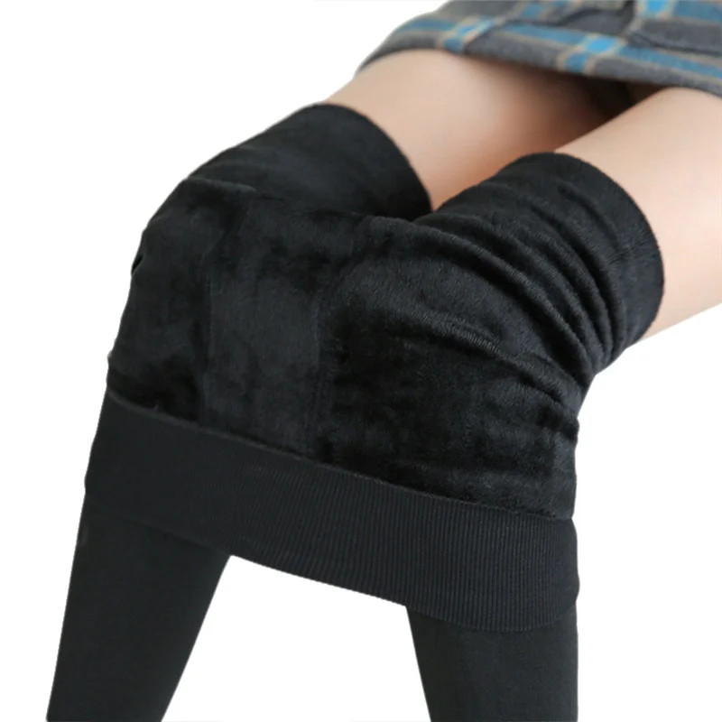 Winter Leggings For Women, Warm Velvet Leggings, High Waist Stretchy Leggings, Solid Color