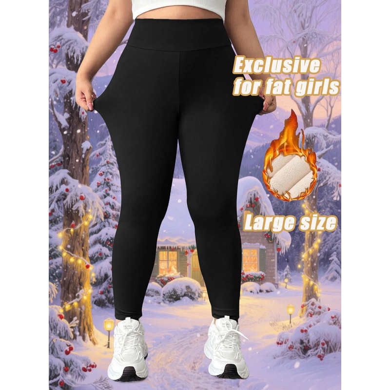 Winter Fleece Lined Leggings for Women, High Waisted, High Elasticity, Warm and Comfortable for Sports, Yoga, and Lounge