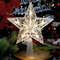 Warm White Lights LED Shining Lamp, Christmas Tree Decoration Stars, TopStar , Home Room Decor for Xmas Festival
