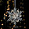 Christmas Tree Ornaments Hanging, Acrylic Crystal Pendant, Snowflake Ornaments , Home Decoration Xmas Gifts