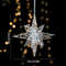 Christmas Tree Ornaments Hanging, Acrylic Crystal Pendant, Snowflake Ornaments , Home Decoration Xmas Gifts