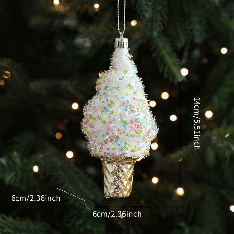 Christmas Tree Ornaments Hanging, Acrylic Crystal Pendant, Snowflake Ornaments , Home Decoration Xmas Gifts