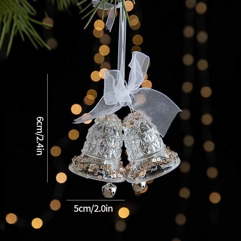 Christmas Tree Ornaments Hanging, Acrylic Crystal Pendant, Snowflake Ornaments , Home Decoration Xmas Gifts