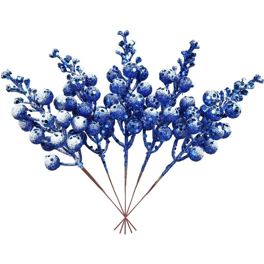 Christmas Decoration Head Red Sparkling Snow Berries Bouquet, Artificial Xmas Tree Ornaments, Party Home Decor