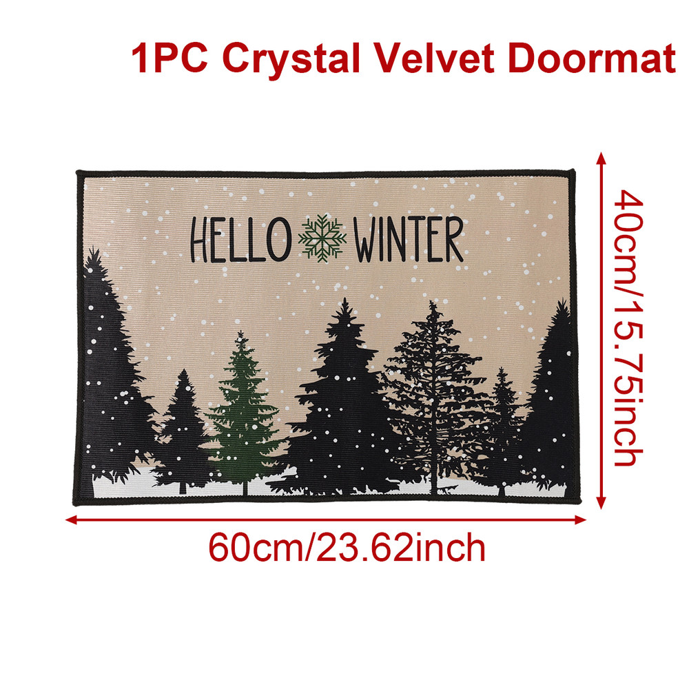 Merry Christmas Doormat, Ornament, Natal Outdoor Floor Carpet, Holiday Decorations for Home, New Year Gift