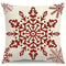 Red Snowflake Christmas Tree Pillow, Christmas Cushion Cover for Living Room Sofa, Holiday Home Decoration Pillowcase