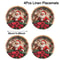Linen Christmas Santa Snowman Table Mats, Coaster Bowl Pad, Coffee Cup Placemat, Navidad Home Kitchen Decoration