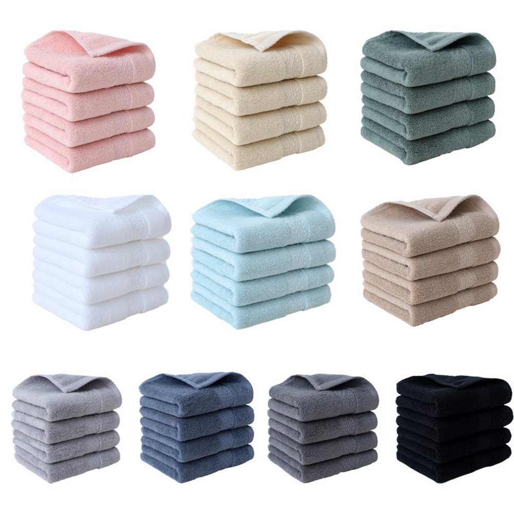 Pure Cotton Square Towels, Soft and Highly Absorbent, Ideal for Face, Household, and Bathing Use
