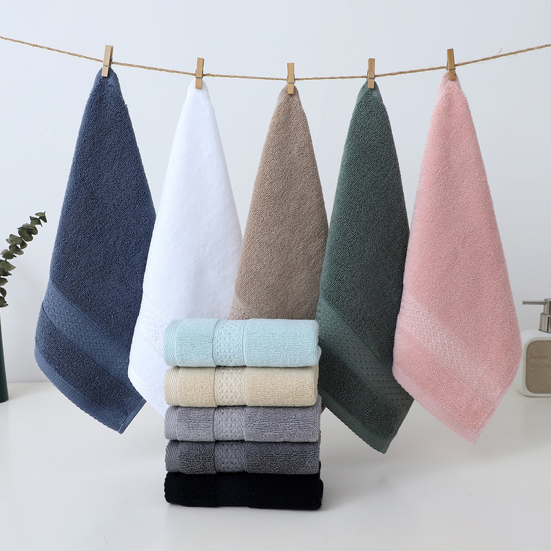 Pure Cotton Square Towels, Soft and Highly Absorbent, Ideal for Face, Household, and Bathing Use