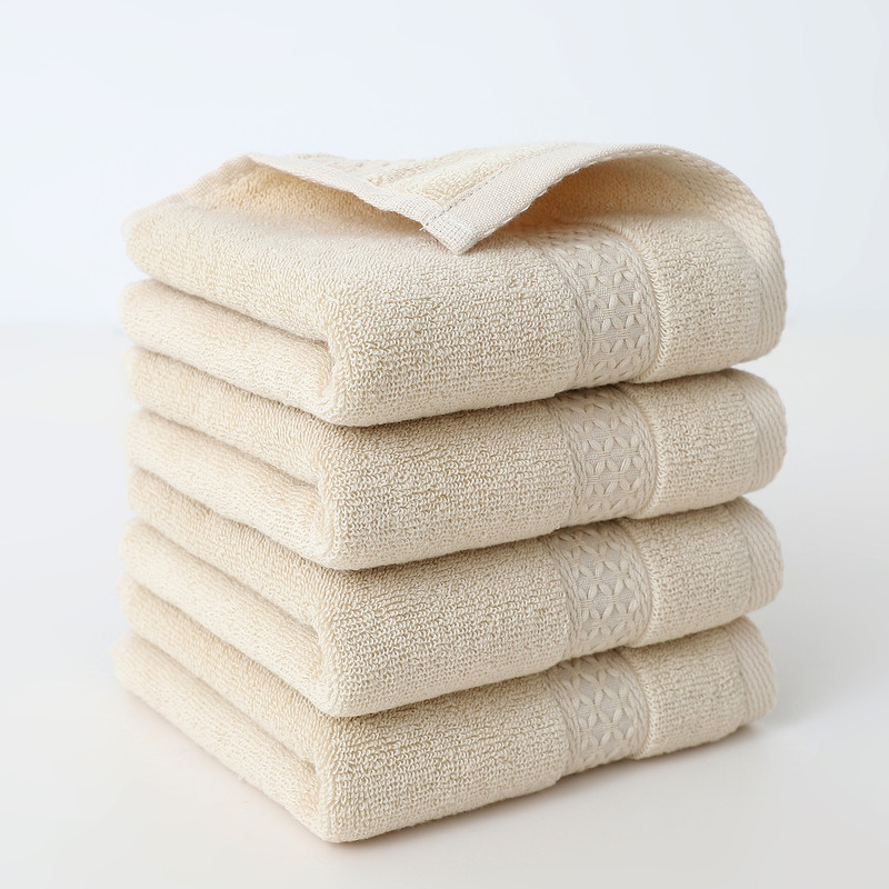 Pure Cotton Square Towels, Soft and Highly Absorbent, Ideal for Face, Household, and Bathing Use
