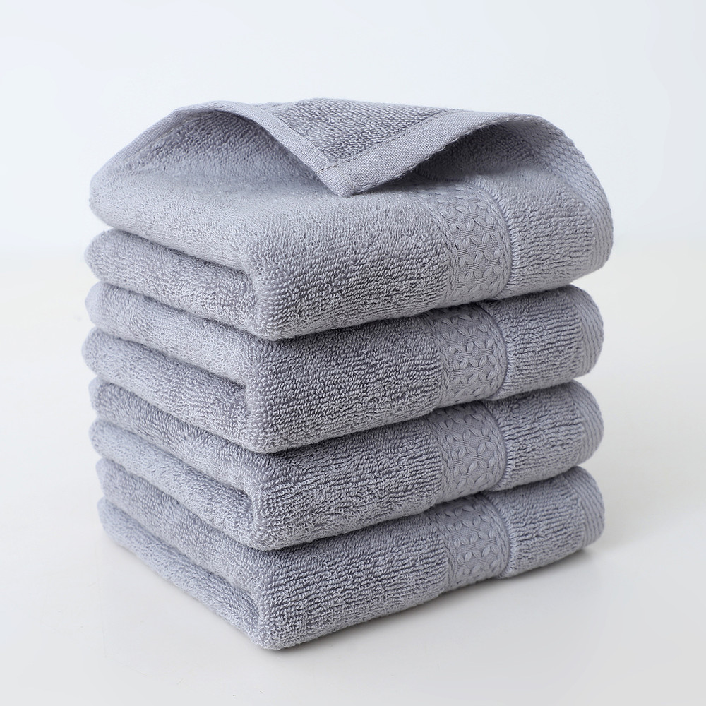 Pure Cotton Square Towels, Soft and Highly Absorbent, Ideal for Face, Household, and Bathing Use