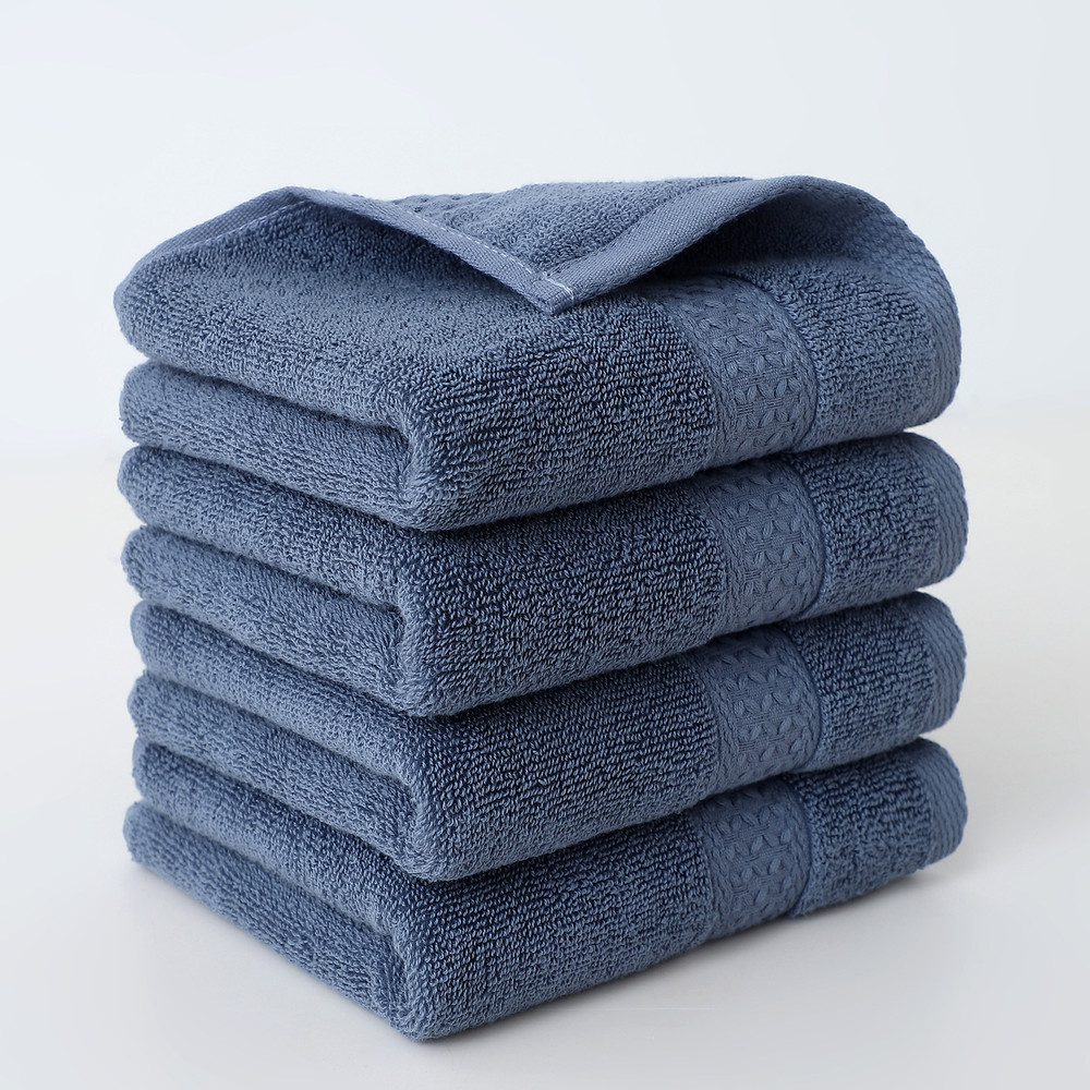 Pure Cotton Square Towels, Soft and Highly Absorbent, Ideal for Face, Household, and Bathing Use