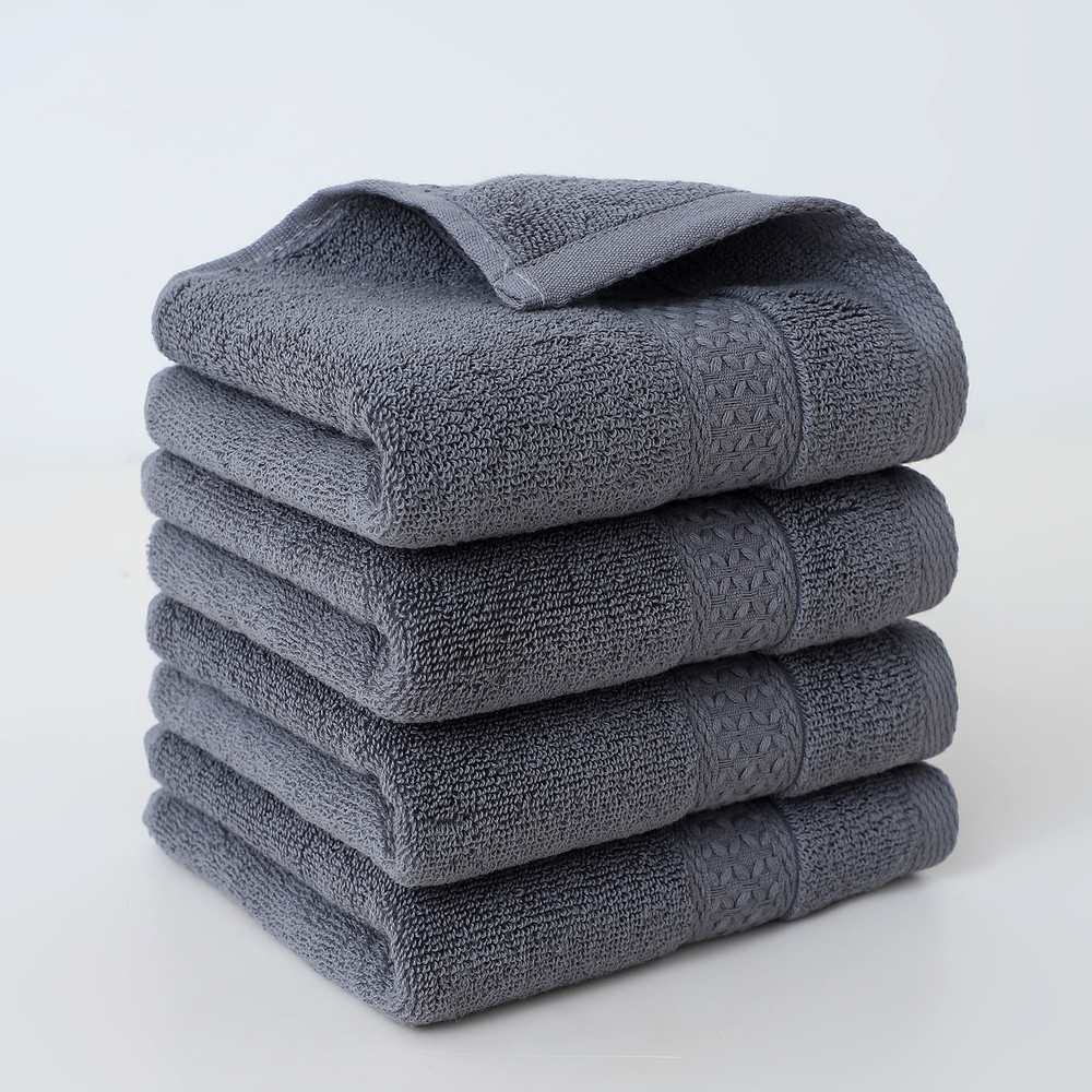 Pure Cotton Square Towels, Soft and Highly Absorbent, Ideal for Face, Household, and Bathing Use