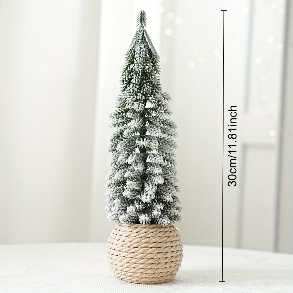 Mini Small Desktop Christmas Tree Ornament PE Flocked Small Tree Desktop Decoration Christmas Tree 9