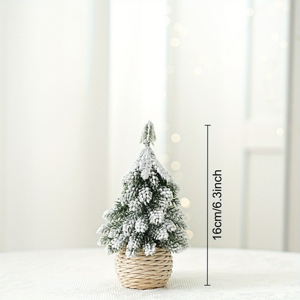 Mini Small Desktop Christmas Tree Ornament PE Flocked Small Tree Desktop Decoration Christmas Tree 6