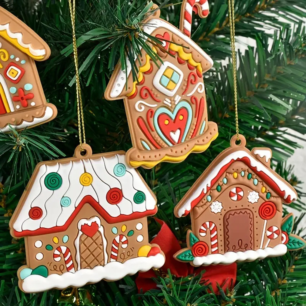 Gingerbread House Pendants Christmas Tree Hanging Ornament Noel Navidad Home Decoration New Year Gi 4