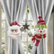 Christmas Curtain Clips Santa Snowman Retro Plaid Hooks Hanging Decorations Windows Doors Festival 0