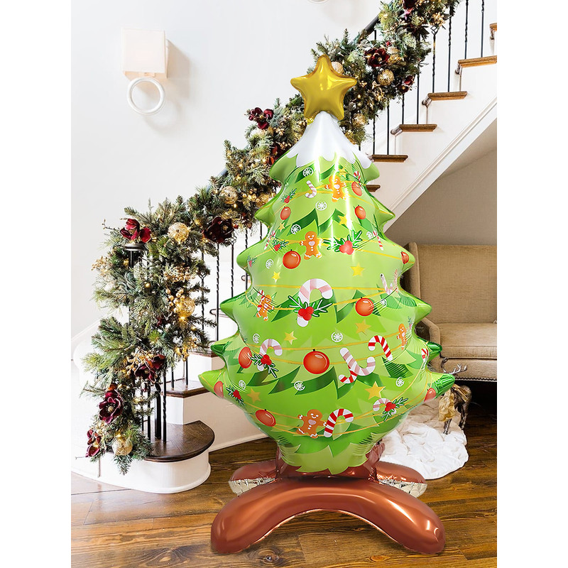 Standing Christmas Tree Aluminum Balloon Event Decoration Garden Decoration Suitable For Christmas 0
