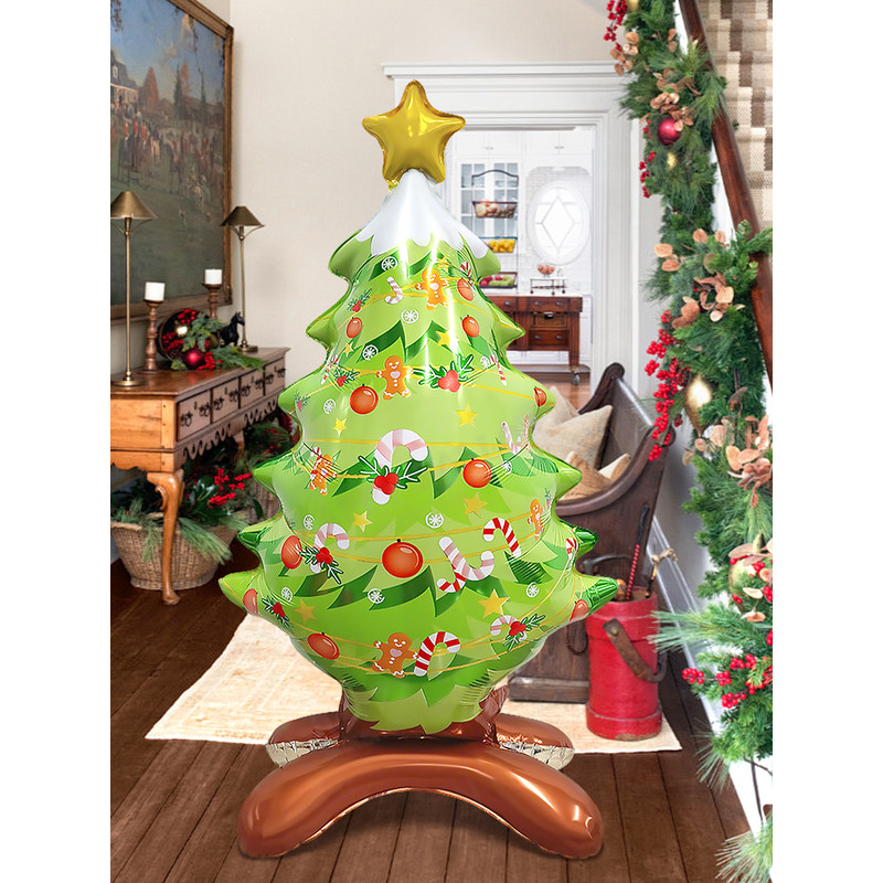 Standing Christmas Tree Aluminum Balloon Event Decoration Garden Decoration Suitable For Christmas 1