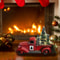 Metal Car With Mini Green Tree Christmas Retro Red Truck Ornaments Box Xmas Table Decoration 4