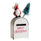 Santa Claus Exquisite Cartoon Iron Mail Box, Christmas Tree Decoration Pendant, House Pendant Decoration Christmas House