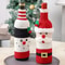 Christmas Wine Bottle Cover Set Santa Snowman Woven Wine Bottle Bags Party Dinner Table Decorations 2