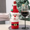 Christmas Wine Bottle Cover Set Santa Snowman Woven Wine Bottle Bags Party Dinner Table Decorations 6