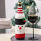 Christmas Wine Bottle Cover Set Santa Snowman Woven Wine Bottle Bags Party Dinner Table Decorations 5