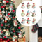 Wood Crafts Snowman Ornament, Decorative Hangable Ornaments, Christmas Tree Pendant for Holiday Home