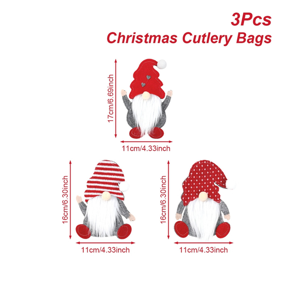 Christmas Cutlery Holders, Xmas Ornaments, Merry Christmas Decoration for Home 2025, Navidad Natal New Year Gift