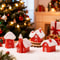 Resin Miniature Red House Christmas Home Decoration Winter Village Snowy House Christmas Ornament N 3