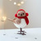 Foam Red Scarf Hats Bird Xmas Tree Christmas Simulation Bird Hanging Pendant Ornaments Merry Christ 1