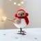 Foam Red Scarf Hats Bird Xmas Tree Christmas Simulation Bird Hanging Pendant Ornaments Merry Christ 7