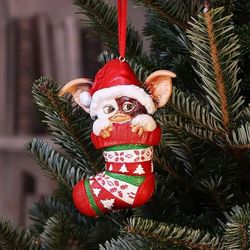 decorative pendant bag and key chain, acrylic gremlins christmas tree ornament, decoration interior rearview