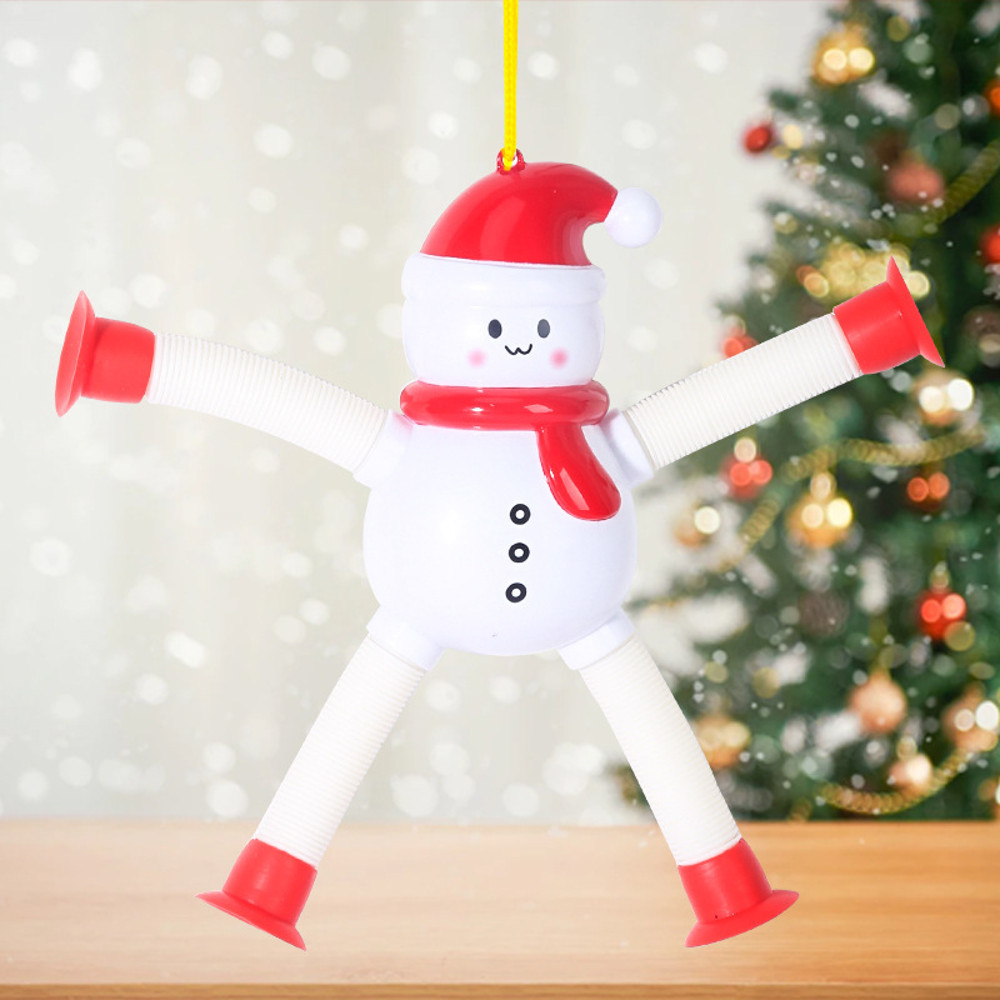 Santa Claus Toys Retractable Decompression Toys Santa Snowman Elk Gingerbread Perfect For Christmas 8