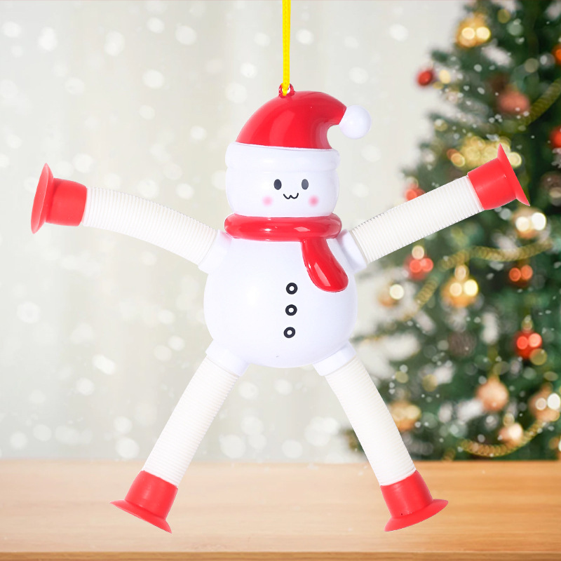 Santa Claus Toys Retractable Decompression Toys Santa Snowman Elk Gingerbread Perfect For Christmas 8