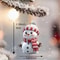 Christmas Car Rearview Mirror Pendants Snowman Acrylic Decorative Car Pendants Holiday Tree Hanging 3