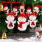 Cute Angel Snowman Decorations Red And White Christmas Snowmen Car Rearview Mirror Hanging Ornament 1