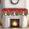 Red Christmas Fireplace Mantel Scarf, Table Cover Xmas Ornaments, Snowman Navidad Natal New Year Gifts for Home