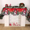 Red Christmas Fireplace Mantel Scarf, Table Cover Xmas Ornaments, Snowman Navidad Natal New Year Gifts for Home