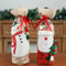 Runtowo Christmas Linen Bottle Covers, Merry Christmas Decor for Home, Xmas Navidad New Year