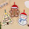 Coral Fleece Christmas Hand Towels Gingerbread Man Snowman Tree Design Cartoon Style Home Kitchen B 2