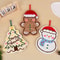 Coral Fleece Christmas Hand Towels Gingerbread Man Snowman Tree Design Cartoon Style Home Kitchen B 2