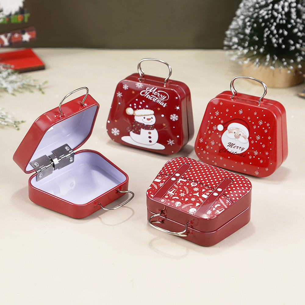 Metal Candy Box, Christmas Tin Handbag, Cookie Boxes, Holiday Xmas Gift Boxes, Party Supplies, Ornaments