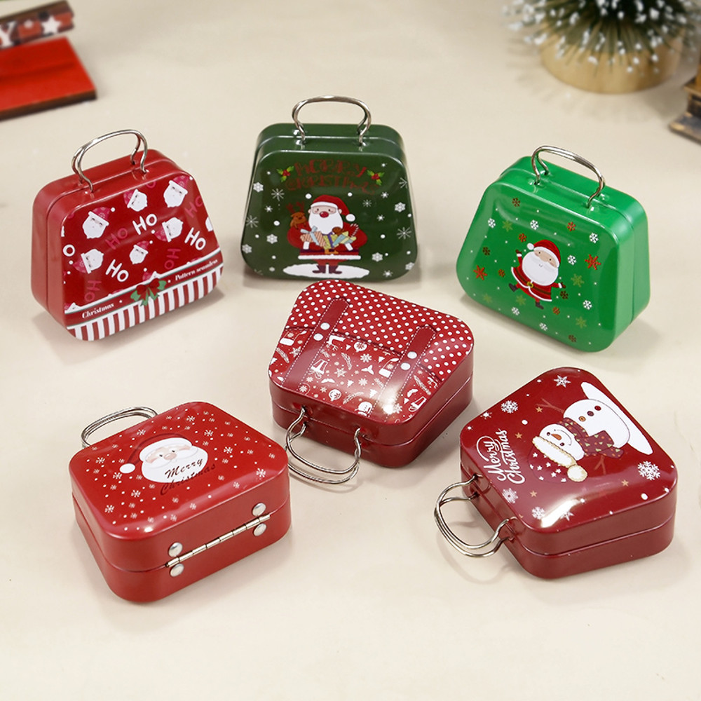 Metal Candy Box, Christmas Tin Handbag, Cookie Boxes, Holiday Xmas Gift Boxes, Party Supplies, Ornaments
