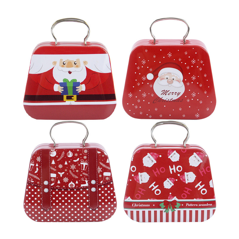 Metal Candy Box, Christmas Tin Handbag, Cookie Boxes, Holiday Xmas Gift Boxes, Party Supplies, Ornaments
