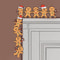 Christmas Door Gingerbread Man Wooden Corner Decoration Santa Hats And Cane Festive Home Xmas Party 0