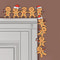 Christmas Door Gingerbread Man Wooden Corner Decoration Santa Hats And Cane Festive Home Xmas Party 1