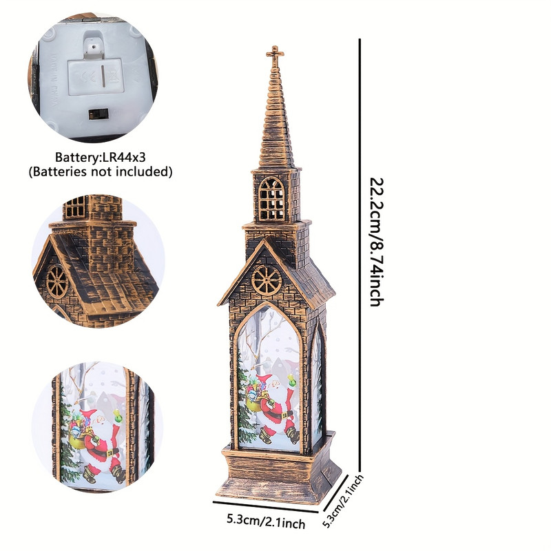 Snowman Lantern Lamp Table Ornament, Christmas LED Night Light Santa Claus, Christmas Decoration for Home, Xmas Navidad